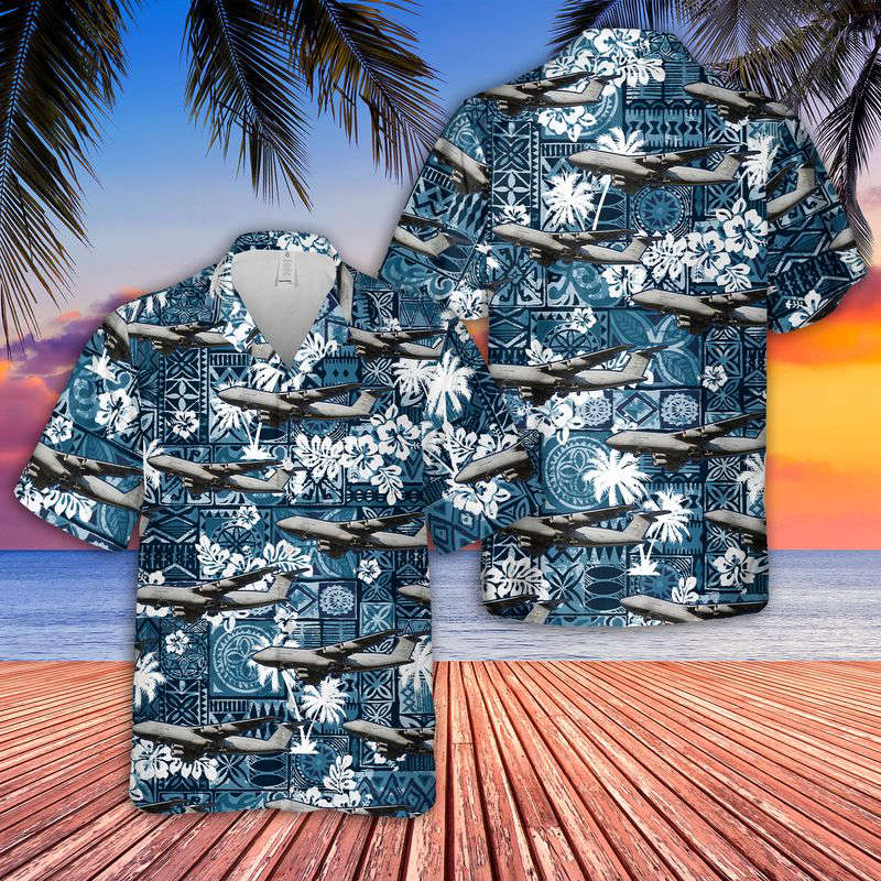 US Air Force Lockheed C-5M Super Galaxy Hawaiian Shirt Gift for Men Dad Father Gift for Men Dad Father