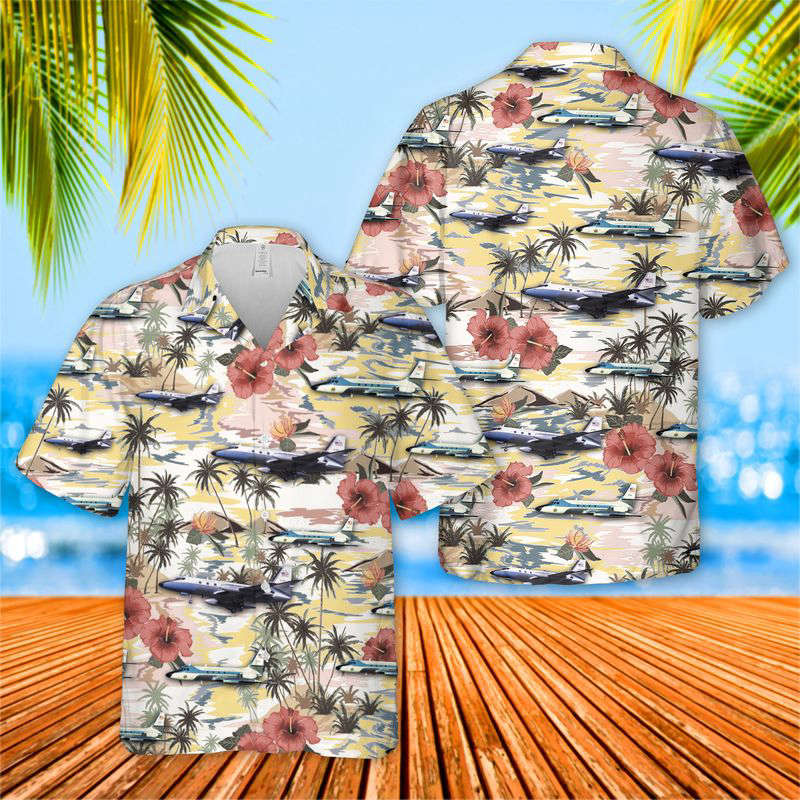 US Air Force Lockheed Jetstar Hawaiian Shirt Gift for Men Dad Father Gift for Men Dad Father