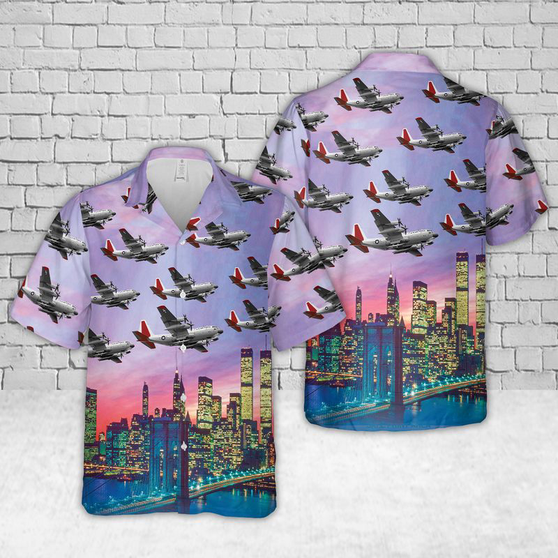 US Air Force Lockheed LC-130 New York Air National Guard Hawaiian Shirt Gift for Men Dad Father Gift for Men Dad Father