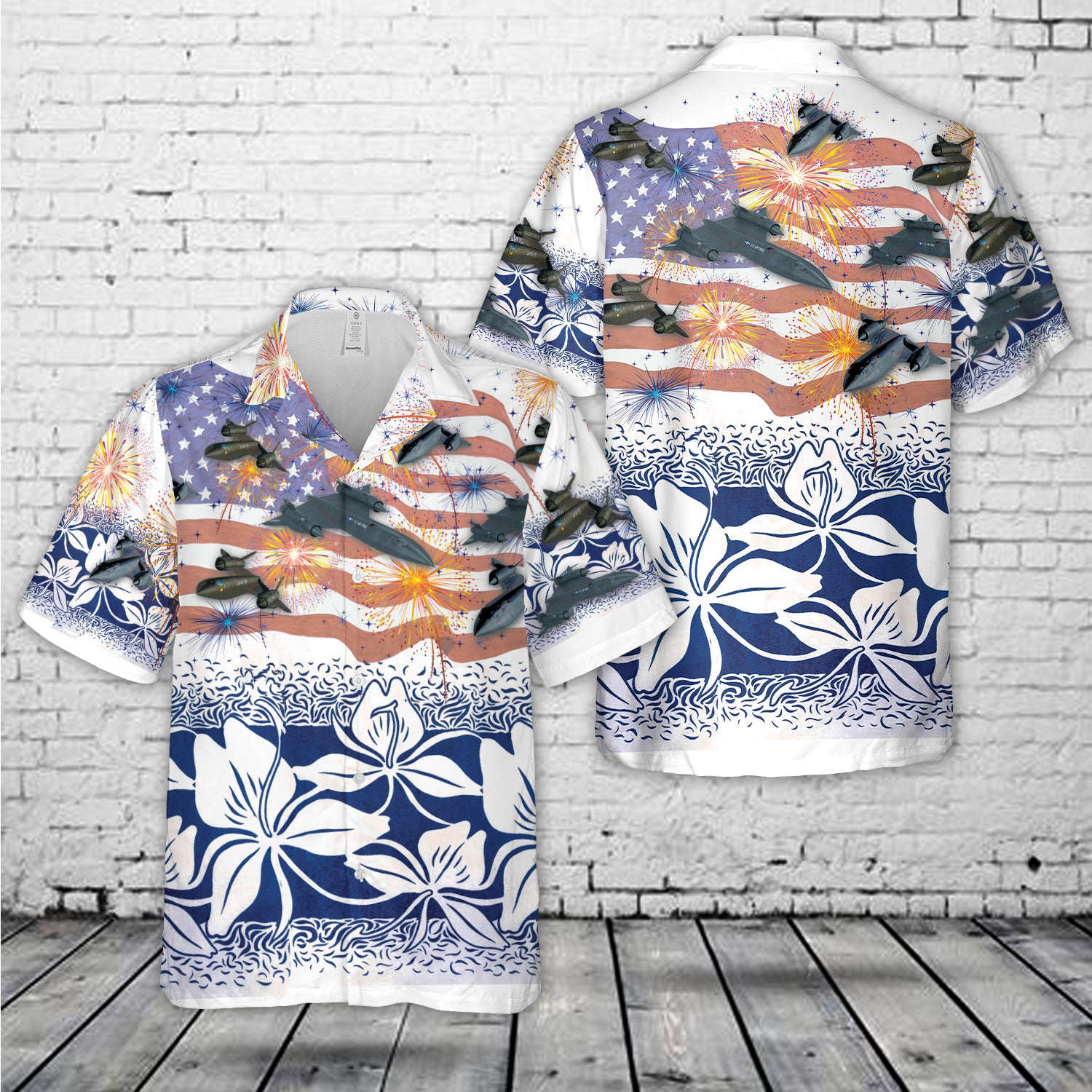 US Air Force Lockheed SR-71 Blackbird 4th Of July Hawaiian Shirt Gift for Men Dad Father Gift for Men Dad Father