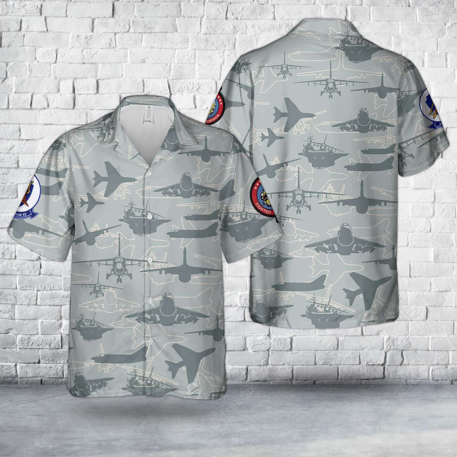 US Air Force LTV A-7 Corsair II Silhouette Hawaiian Shirt Gift for Men Dad Father Gift for Men Dad Father