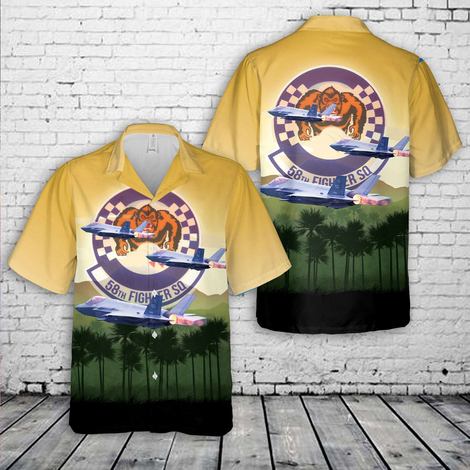 US Air Force MIGHTY GORILLA F-35A Lightning II Hawaiian Shirt Gift for Men Dad Father Gift for Men Dad Father