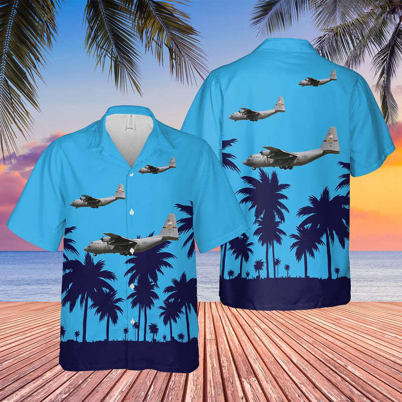 US Air Force Minnesota Air National Guard 109th Airlift Squadron C-130H Hercules "Gopher 07" Hawaiian Shirt Gift for Men Dad Father Gift for Men Dad Father