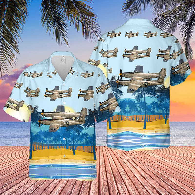 US Air Force North American F-82 Twin Mustang Hawaiian Shirt Gift for Men Dad Father Gift for Men Dad Father