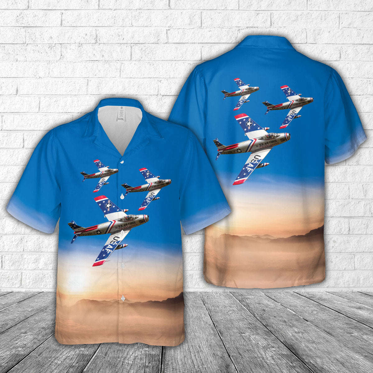 US Air Force North American F-86F Sabre Hawaiian Shirt Gift for Men Dad Father Gift for Men Dad Father