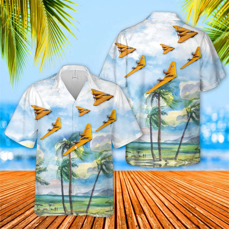 US Air Force Northrop Flying Wing N9MB Hawaiian Shirt Gift for Men Dad Father Gift for Men Dad Father