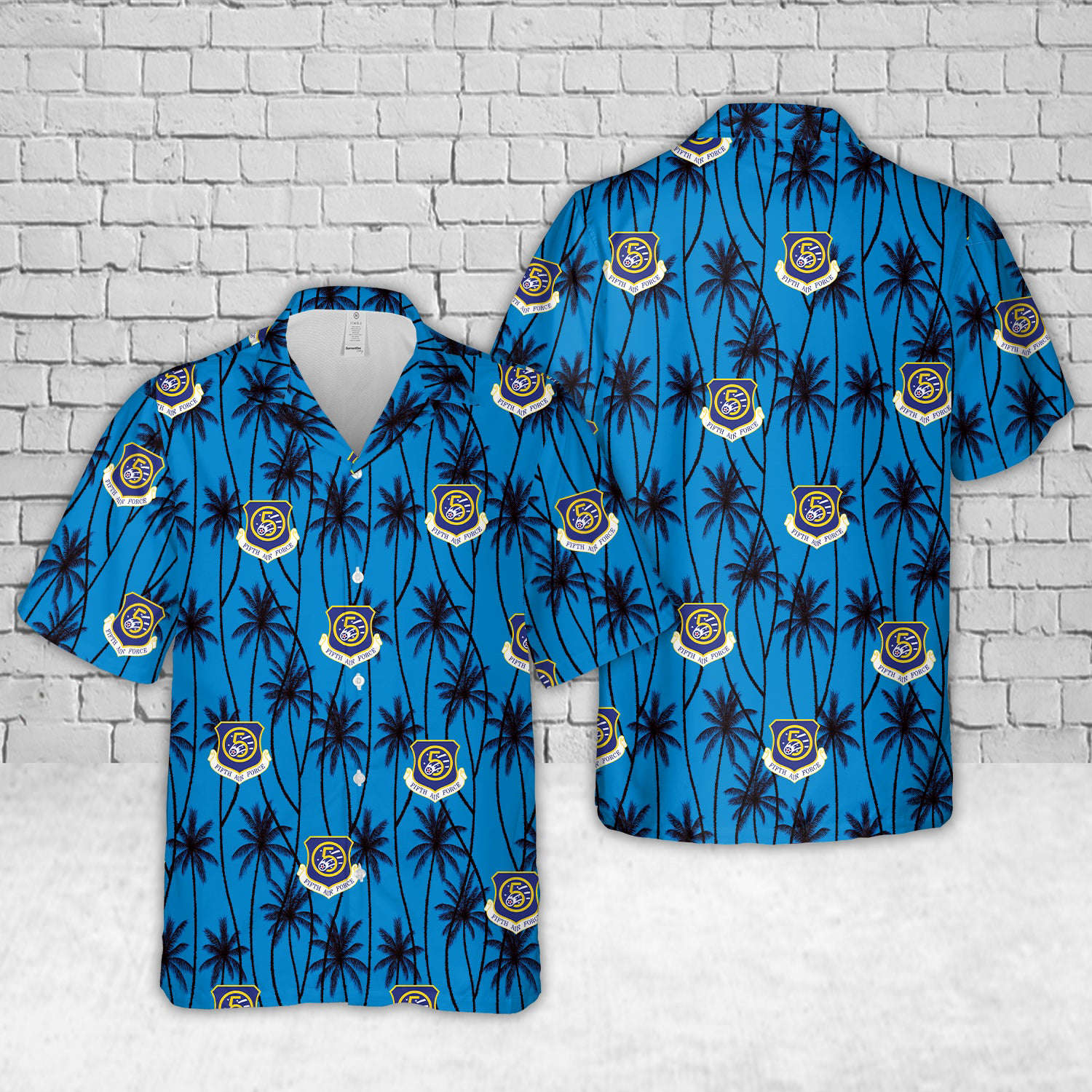 US Air Force Pacific Air Forces (PACAF) Fifth Air Force (5 AF) Hawaiian Shirt Gift for Men Dad Father Gift for Men Dad Father