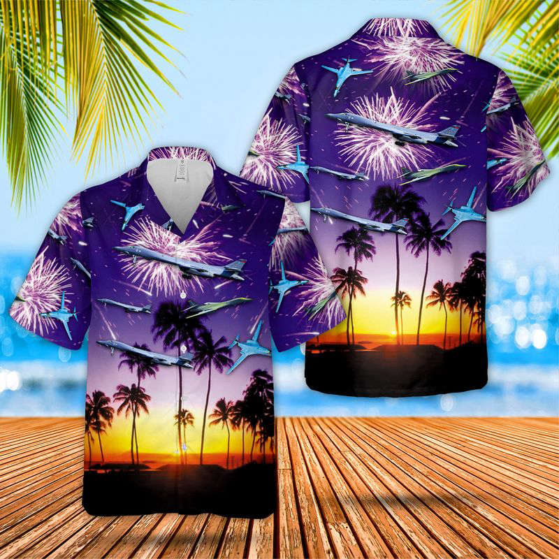 US Air Force Rockwell B-1 Lancer Hawaiian Shirt Gift for Men Dad Father Gift for Men Dad Father