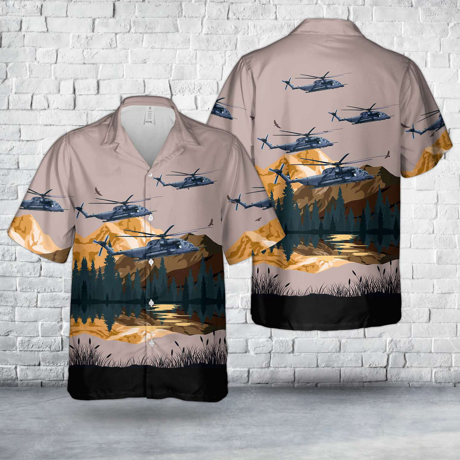 US Air Force Sikorsky MH-53J Pave Low III (S-65A) Hawaiian Shirt Gift for Men Dad Father Gift for Men Dad Father