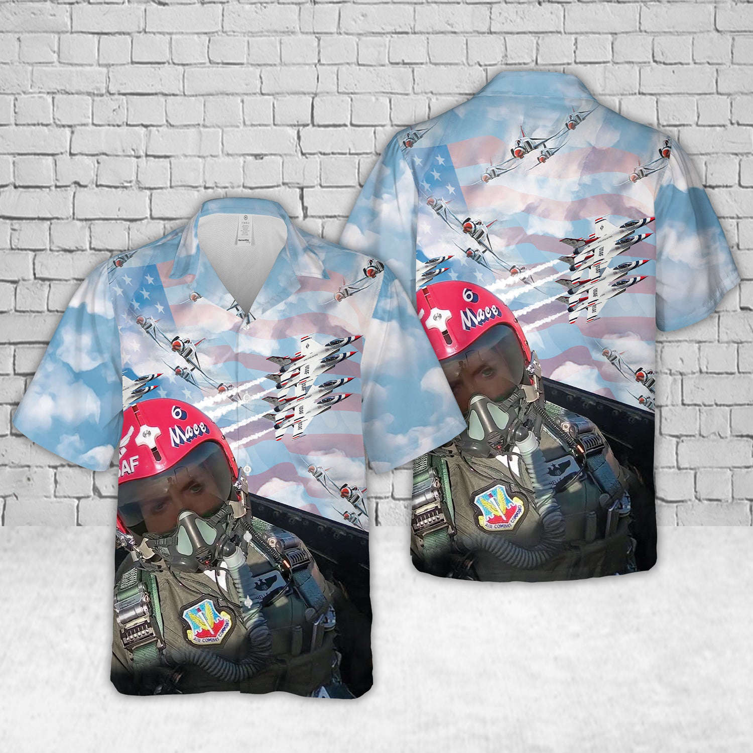 US Air Force Thunderbirds 6 Hawaiian Shirt Gift for Men Dad Father Gift for Men Dad Father