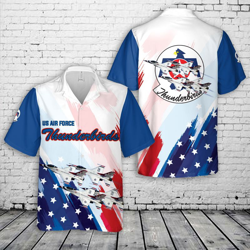 US Air Force Thunderbirds, Red White And Blue Hawaiian Shirt Gift for Men Dad Father Gift for Men Dad Father