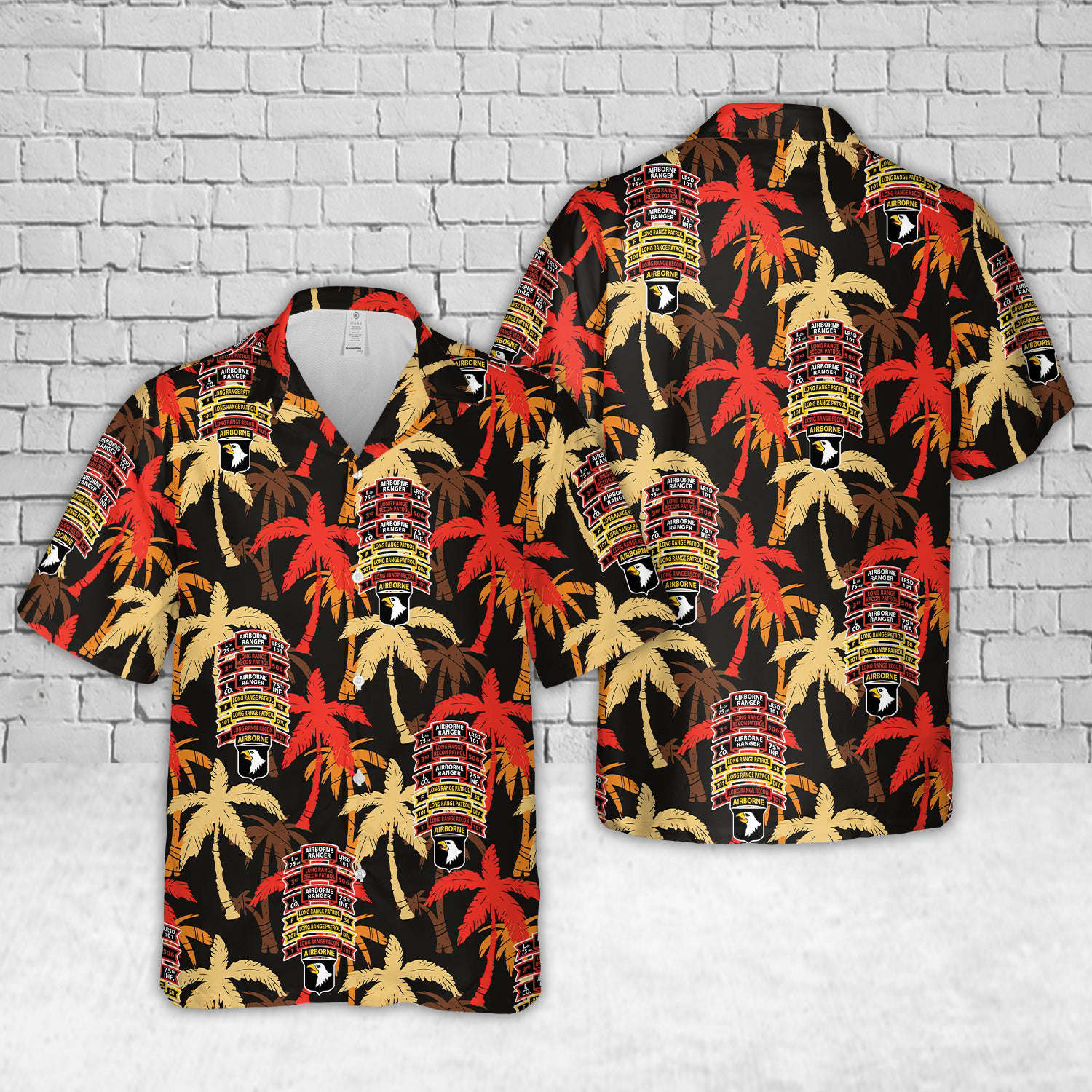 US Army 101st Airborne Division, 1st BDE Long Ranger Reconnaissance Platoon Hawaiian Shirt Gift for Men Dad Father Gift for Men Dad Father