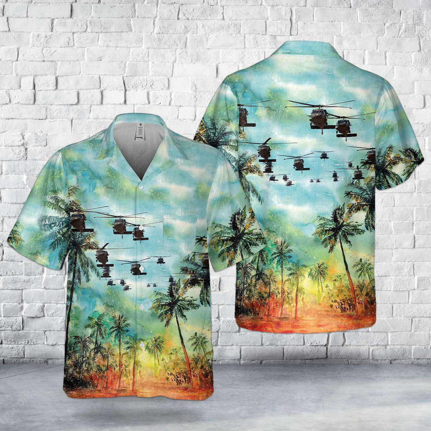 US Army 101st Aviation UH 60 Black Hawk helicopter Pocket Hawaiian Shirt Gift for Men Dad Father Gift for Men Dad Father