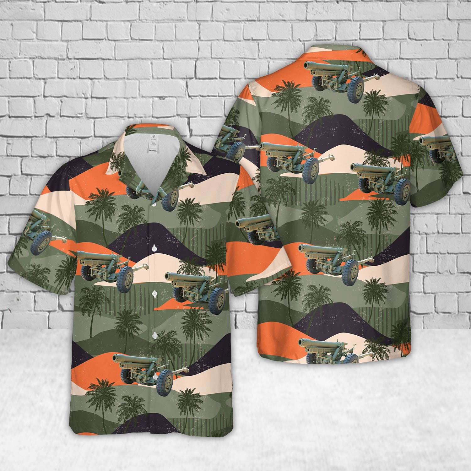 US Army 105 mm howitzer M3 Hawaiian Shirt Gift for Men Dad Father Gift for Men Dad Father