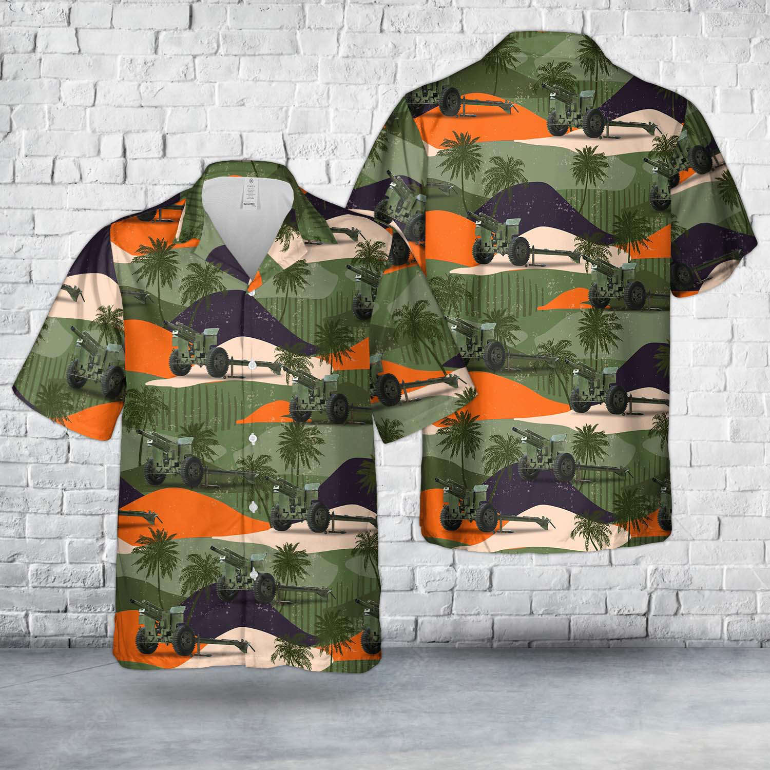 US Army 105mm Howitzer M2A1 Hawaiian Shirt Gift for Men Dad Father Gift for Men Dad Father