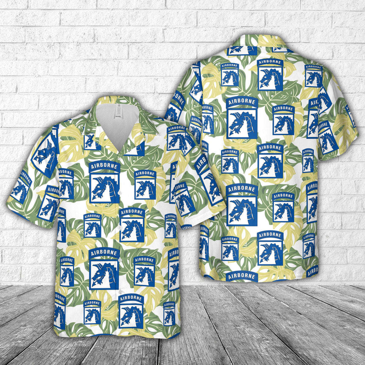 US Army 18th Airborne Corps Sky Dragons Hawaiian Shirt Gift for Men Dad Father Gift for Men Dad Father