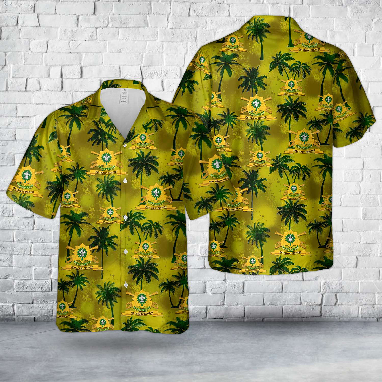 US Army 2nd Cavalry Regiment w Br Ribbon Hawaiian Shirt Gift for Men Dad Father Gift for Men Dad Father