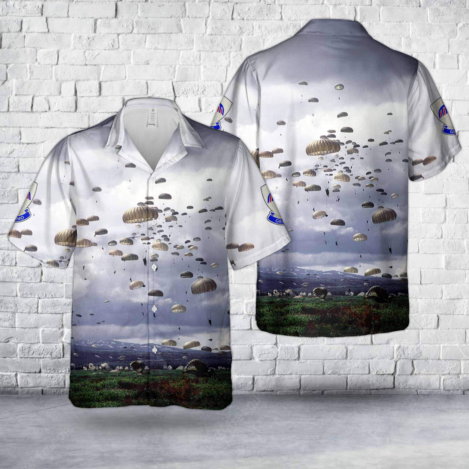 US Army 501st Infantry Regiment (United States) Parachute jumps in Alaska Hawaiian Shirt Gift for Men Dad Father Gift for Men Dad Father