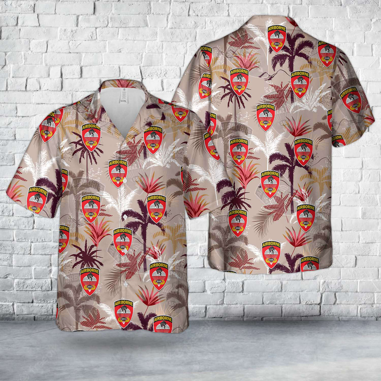 US Army 555th Parachute Infantry Battalion Hawaiian Shirt Gift for Men Dad Father Gift for Men Dad Father