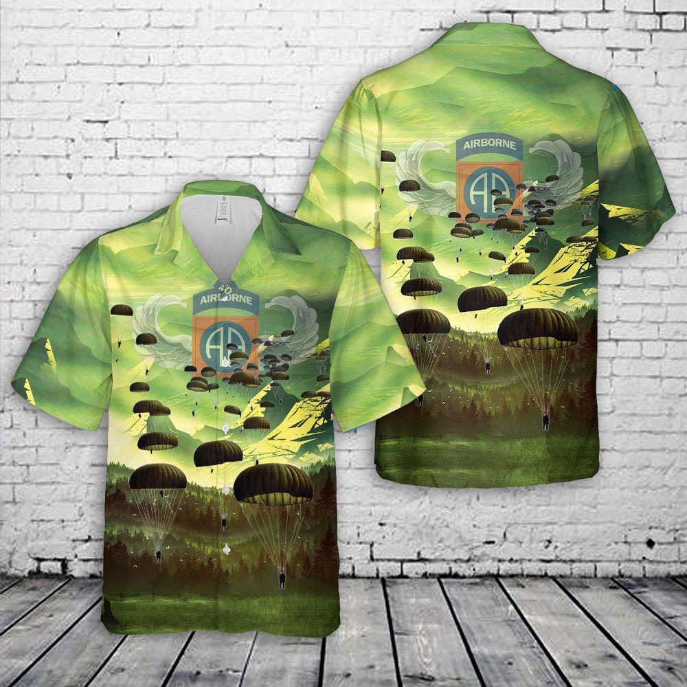 US Army 82nd Airborne Division, National Airborne Day Hawaiian Shirt Gift for Men Dad Father Gift for Men Dad Father