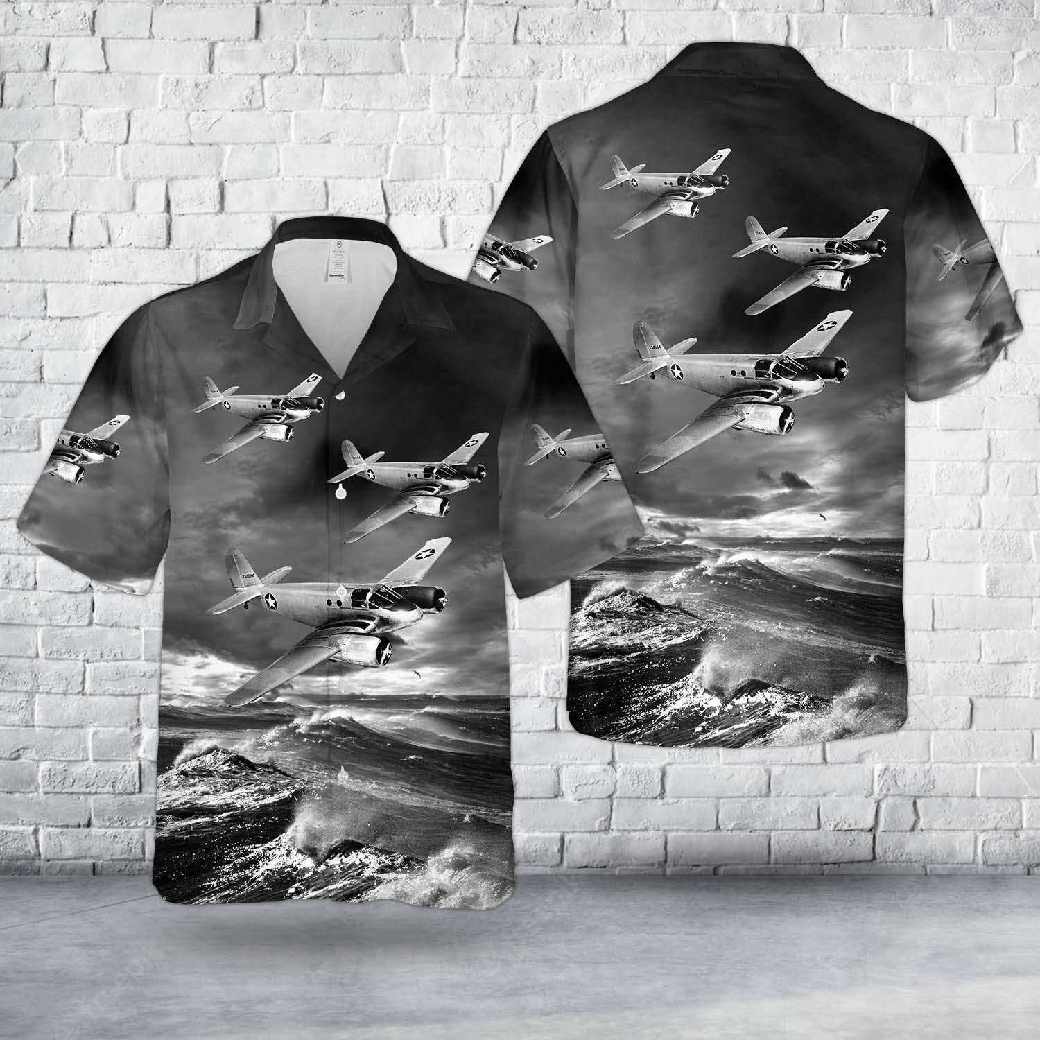 US Army Air Forces Beechcraft AT-10-GF Wichita (42-34584) In WWII Hawaiian Shirt Gift for Men Dad Father Gift for Men Dad Father
