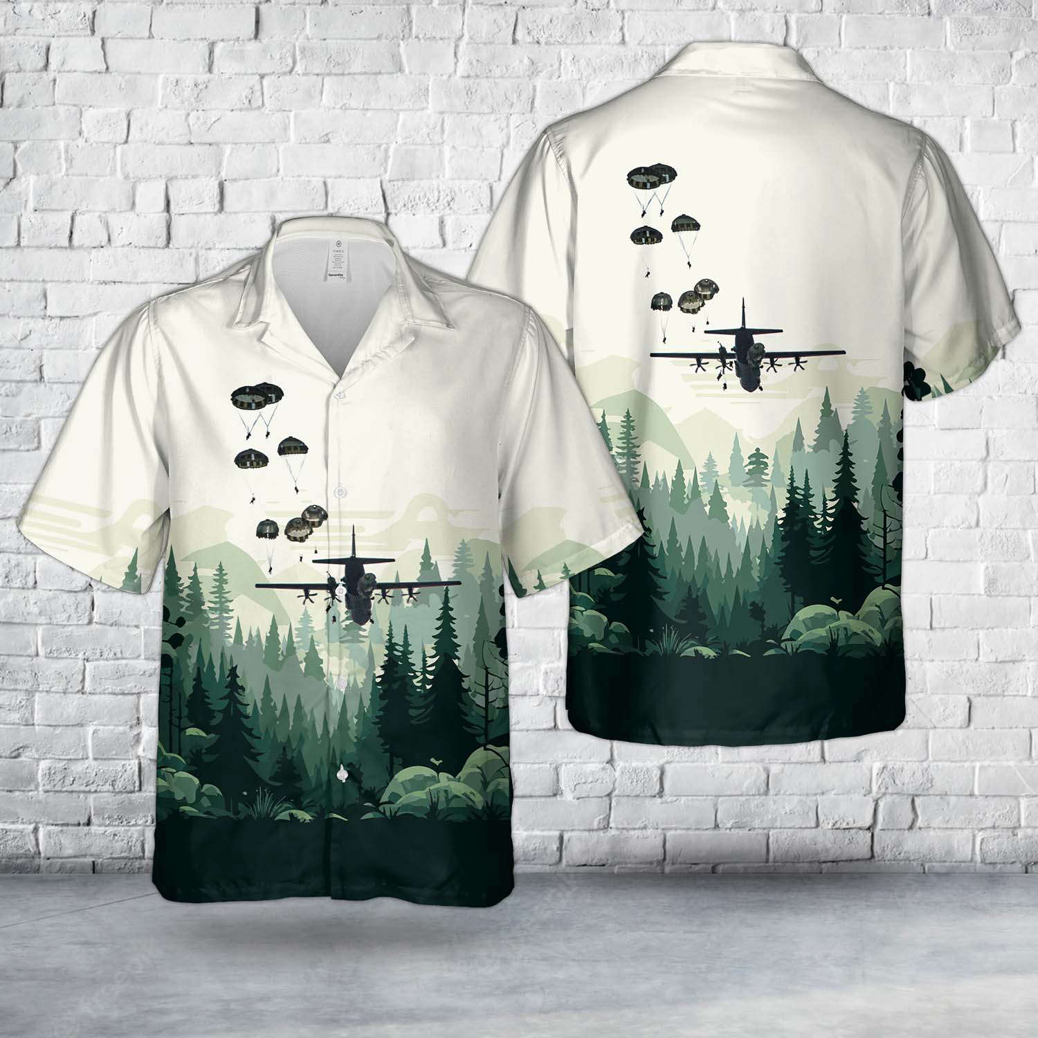 US Army And Japanese Paratroopers Descend on Guam during Exercise Forager 21 Hawaiian Shirt Gift for Men Dad Father Gift for Men Dad Father