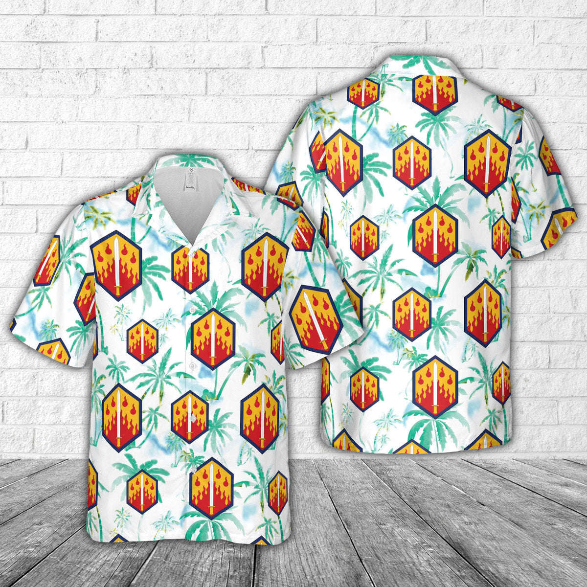 US Army Army 48th Chemical Brigade Hawaiian Shirt Gift for Men Dad Father Gift for Men Dad Father