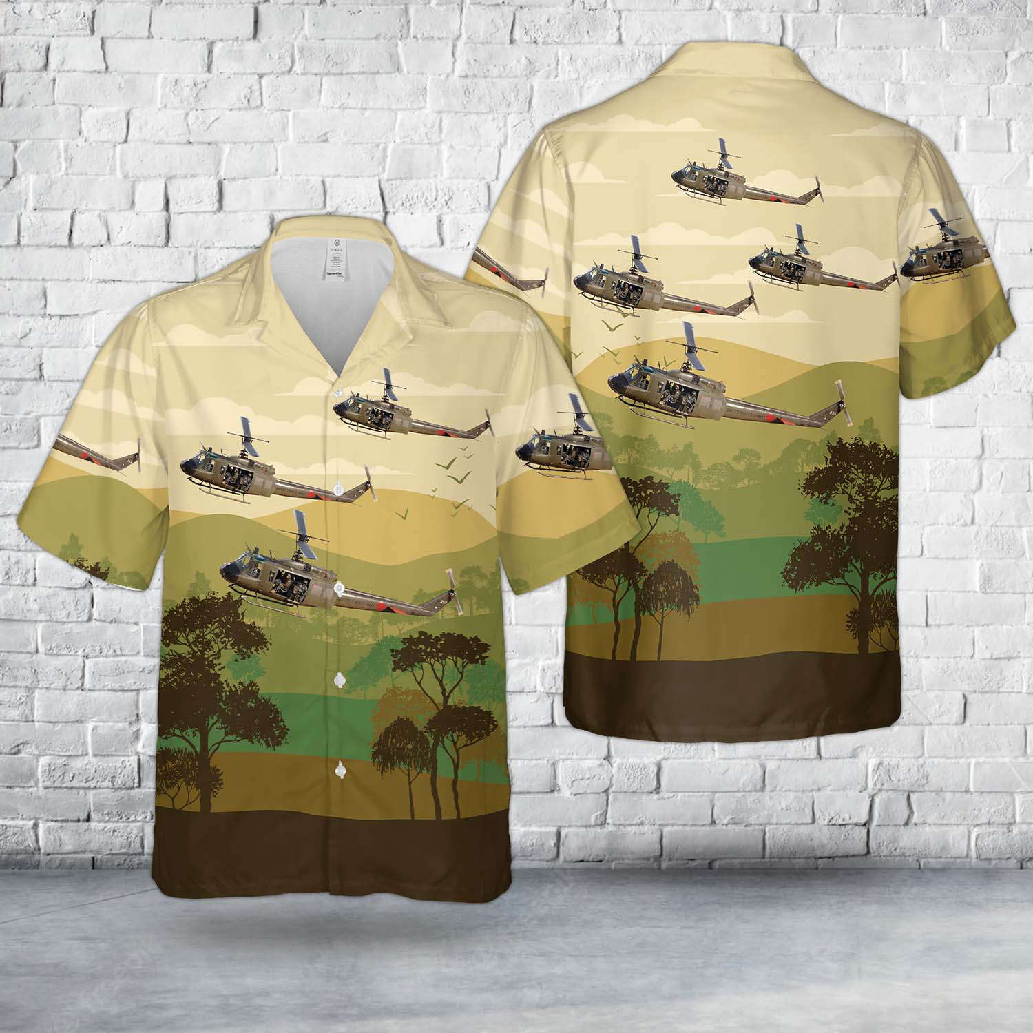 US Army Bell UH-1H Iroquois (205) Hawaiian Shirt Gift for Men Dad Father Gift for Men Dad Father
