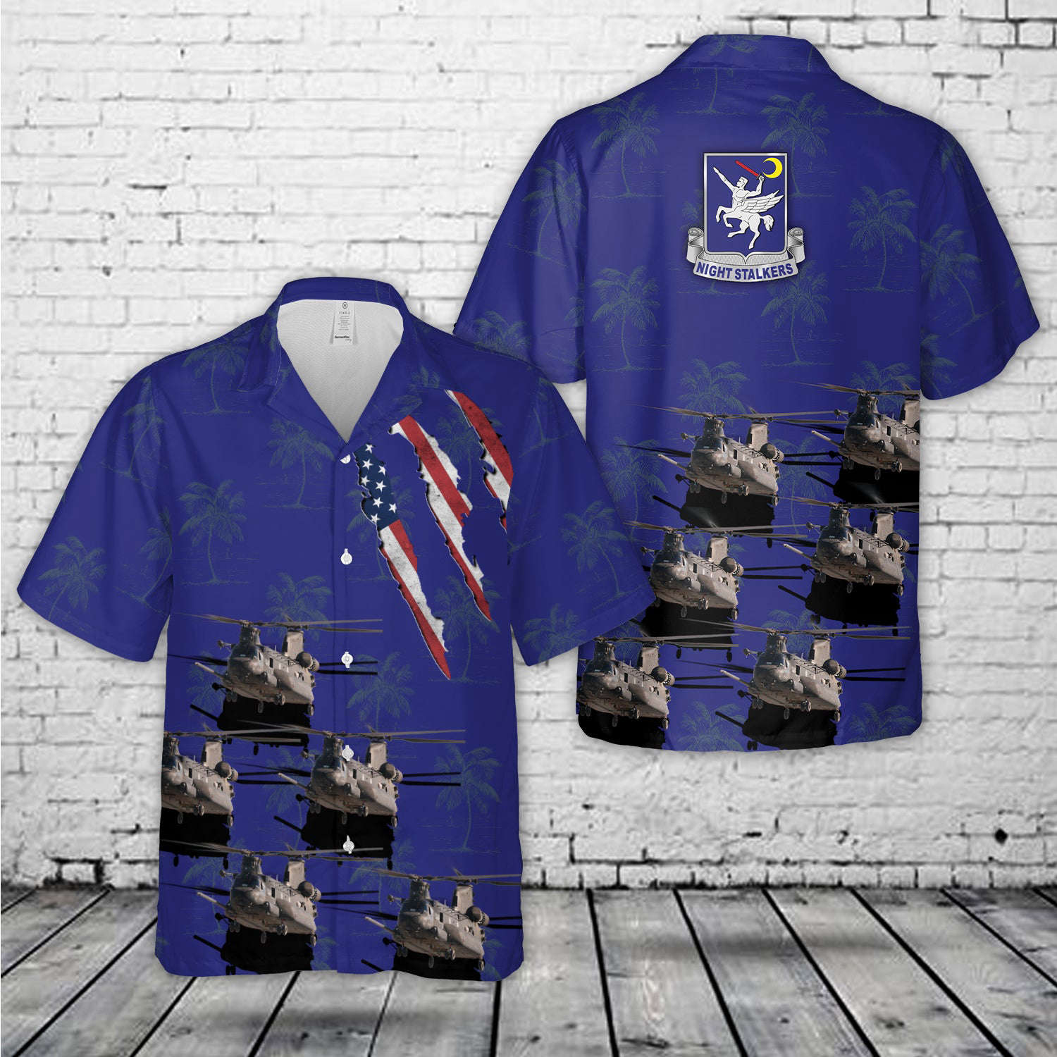 US Army Boeing/Vertol MH-47E Chinook, 160th SOAR “Night Stalkers” Hawaiian Shirt Gift for Men Dad Father Gift for Men Dad Father