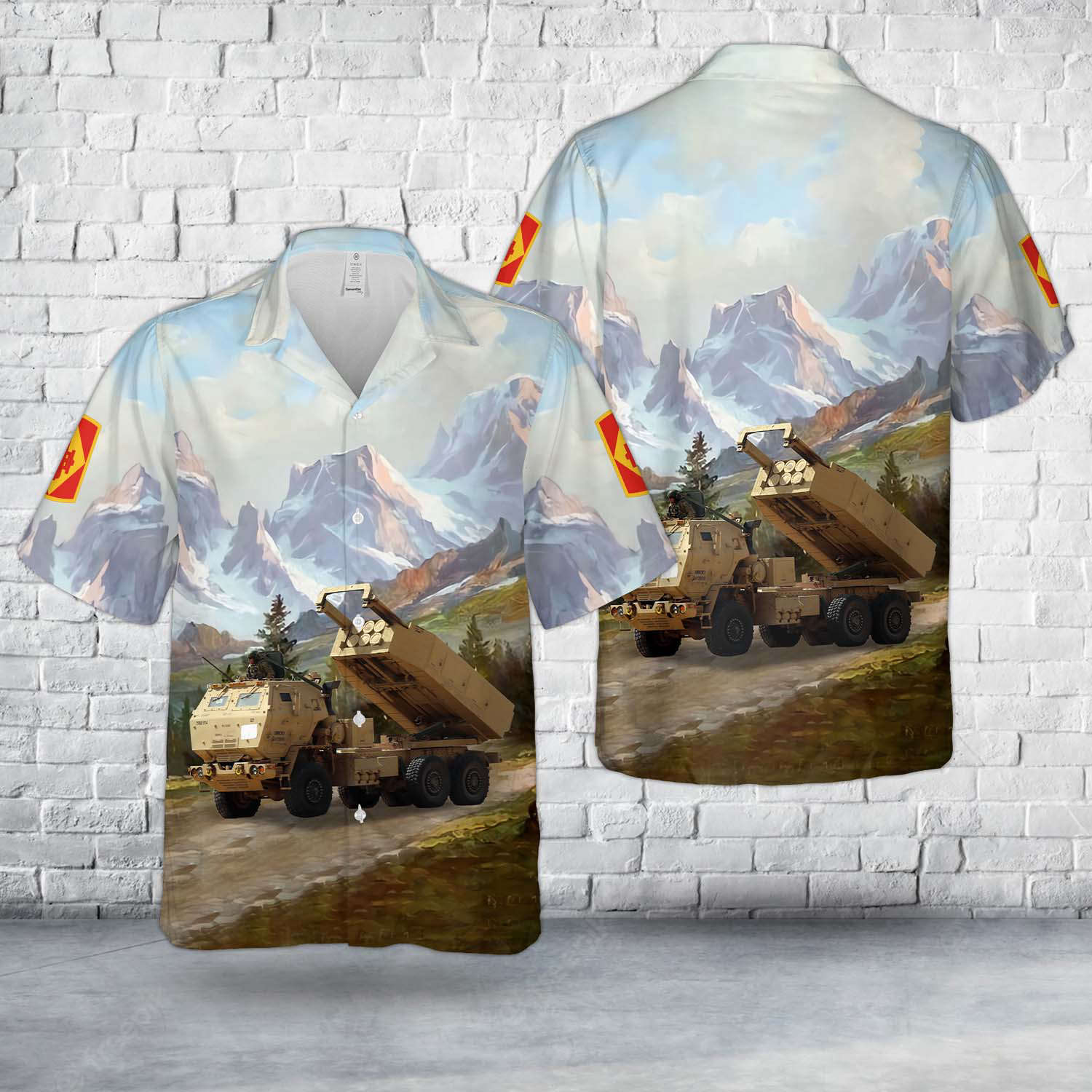 US Army M142 HIMARS Of 75th Field Artillery Brigade Hawaiian Shirt Gift for Men Dad Father Gift for Men Dad Father