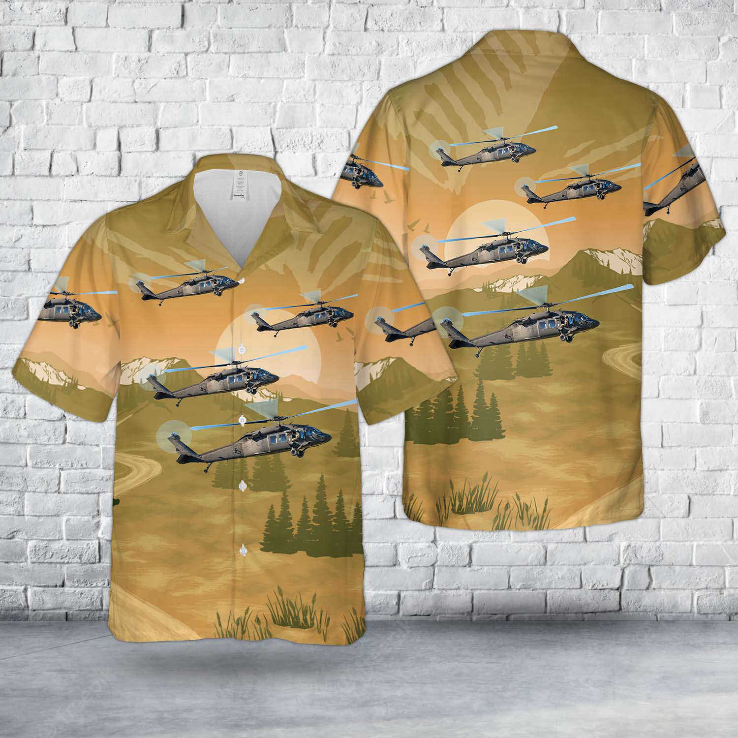 US Army Sikorsky UH-60A Black Hawk (S-70A) Hawaiian Shirt Gift for Men Dad Father Gift for Men Dad Father
