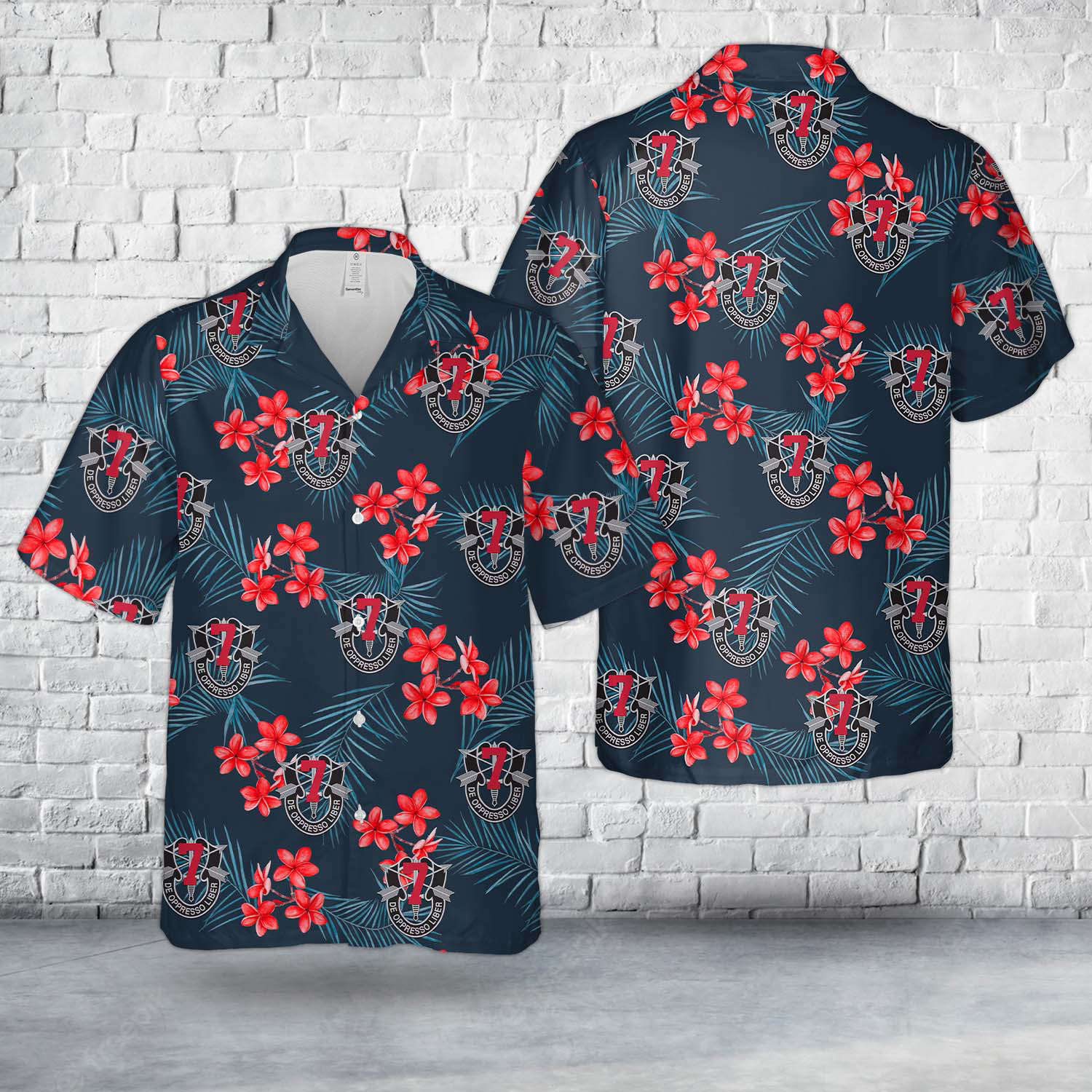 US Army Special Forces 7th Special Forces Group (Airborne) (7th SFG) (A) Hawaiian Shirt Gift for Men Dad Father Gift for Men Dad Father