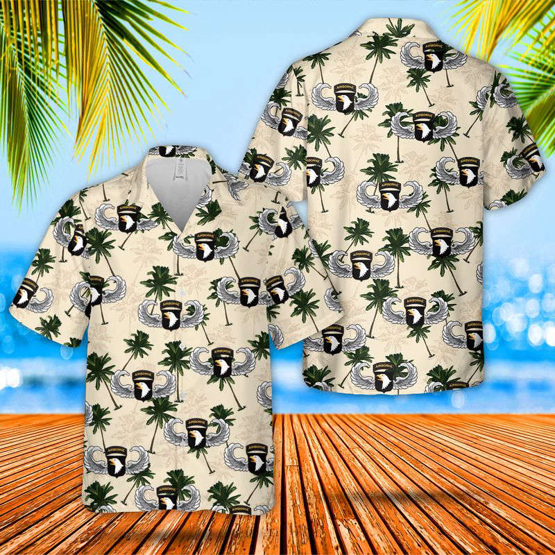 US Arrmy 101st Airborne Division Wings Hawaiian Shirt Gift for Men Dad Father Gift for Men Dad Father