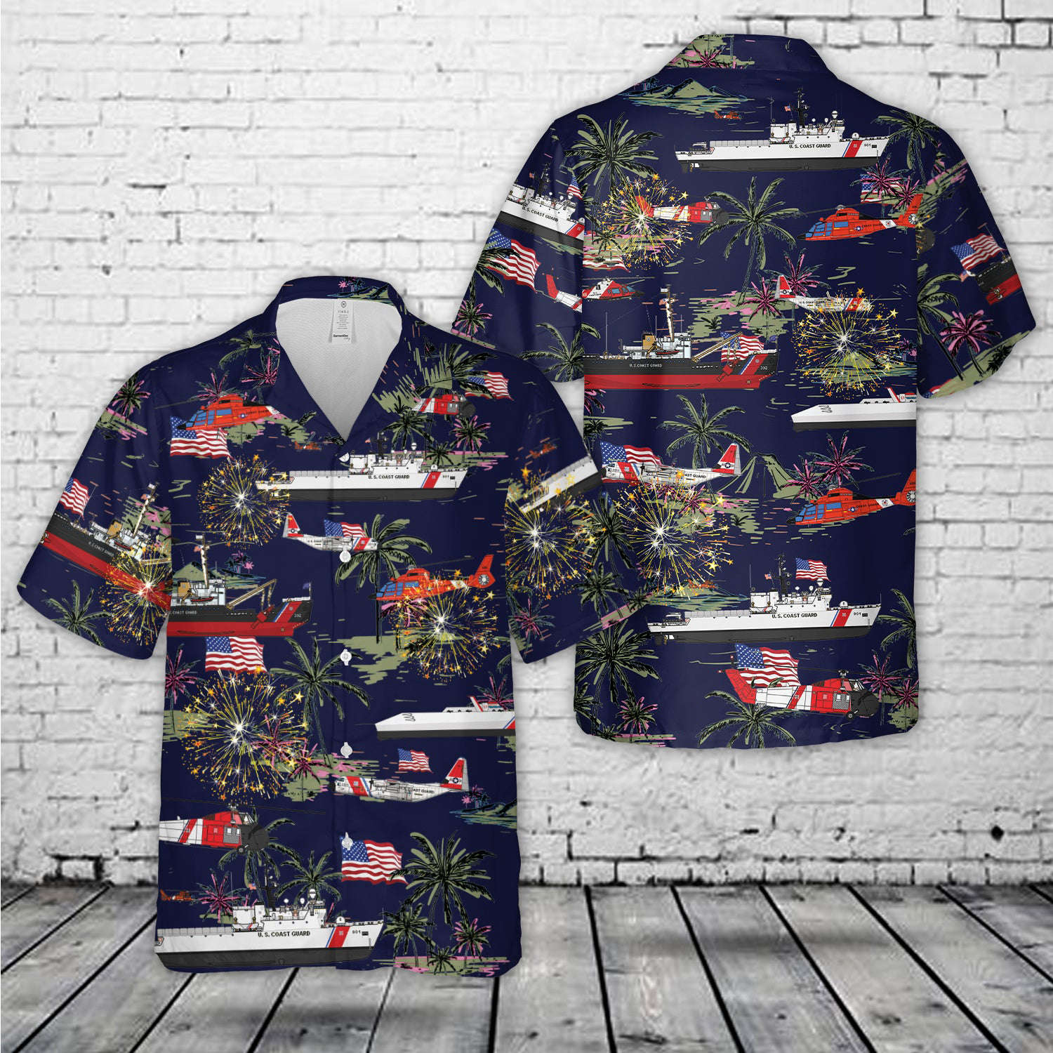 US Coast Guard, 4th Of July Hawaiian Shirt Gift for Men Dad Father Gift for Men Dad Father