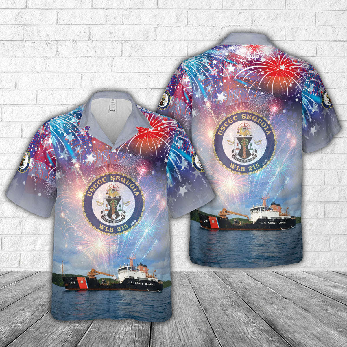 US Coast Guard USCGC Sequoia (WLB-215), 4th Of July Hawaiian Shirt Gift for Men Dad Father Gift for Men Dad Father
