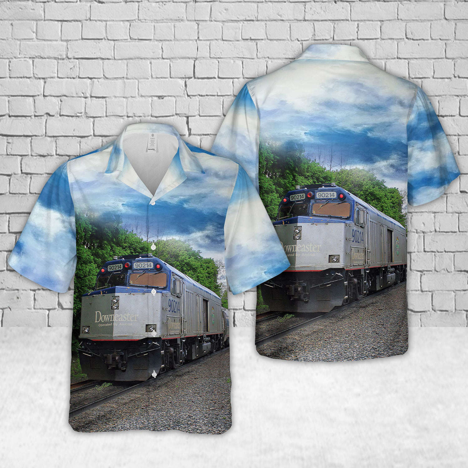 US Downeaster (train) Passenger Train Hawaiian Shirt Gift for Men Dad Father Gift for Men Dad Father