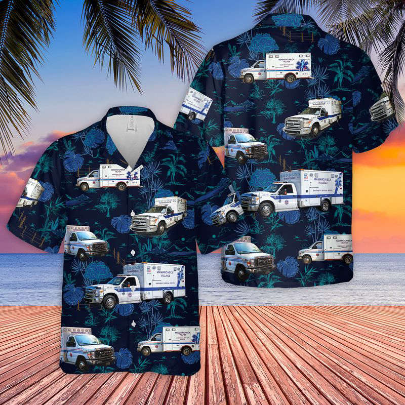 US Mamaroneck EMS Hawaiian Shirt Gift for Men Dad Father Gift for Men Dad Father