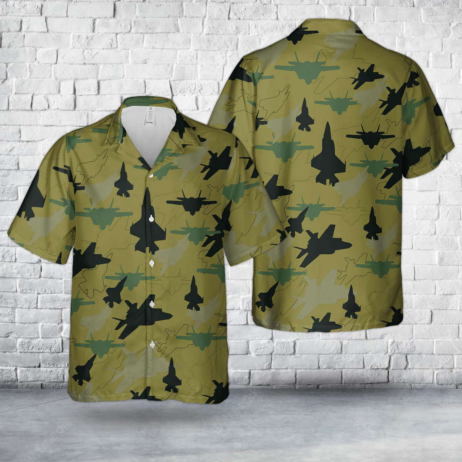 US Marine Corps F-35B Lightning II Silhouette Hawaiian Shirt Gift for Men Dad Father Gift for Men Dad Father