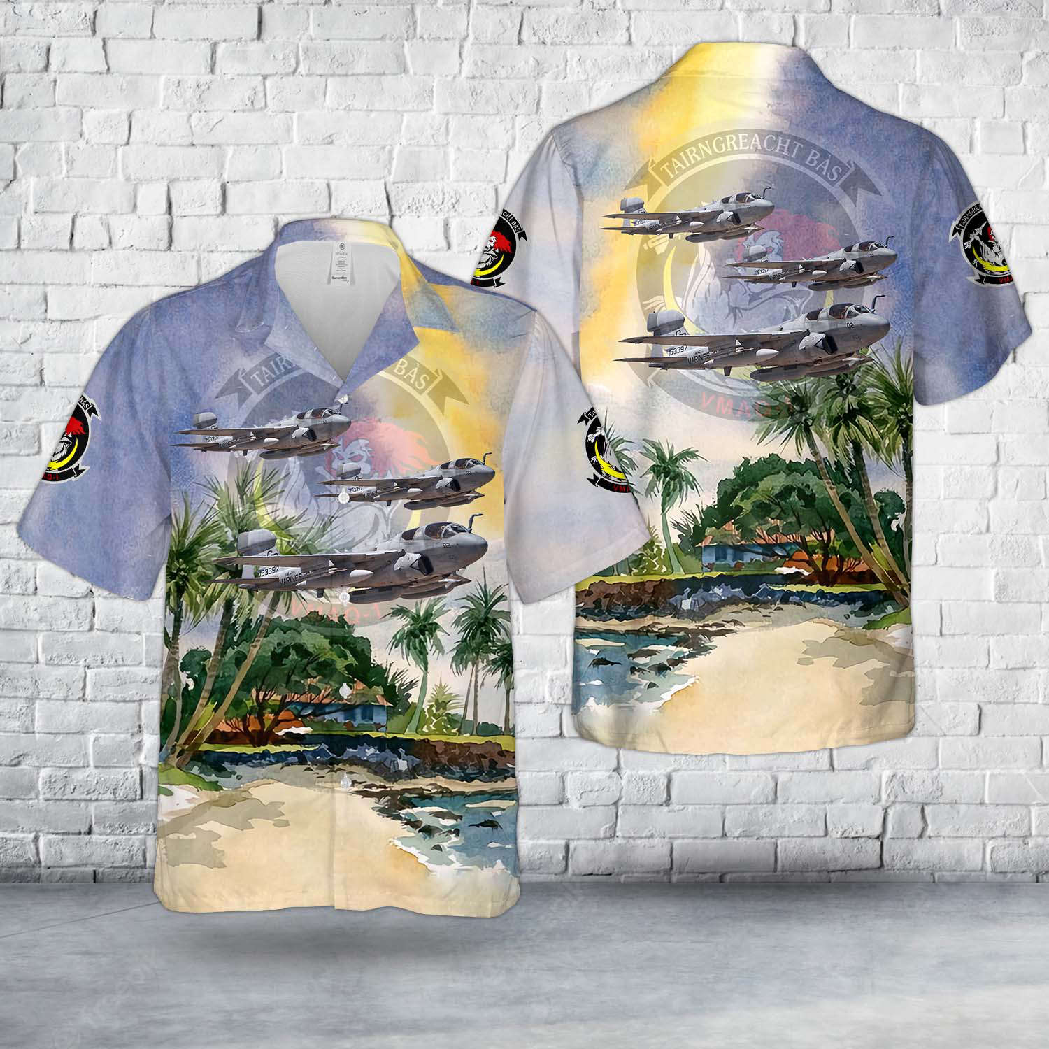 US Marine Corps Grumman EA-6B Prowler USMC 163397 Of VMAQT-1 Banshee Hawaiian Shirt Gift for Men Dad Father Gift for Men Dad Father