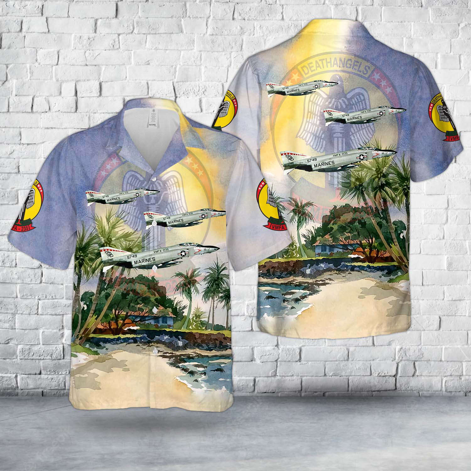 US Marine Corps McDonnell F-4 Phantom II Of VMFA-235 Hawaiian Shirt Gift for Men Dad Father Gift for Men Dad Father
