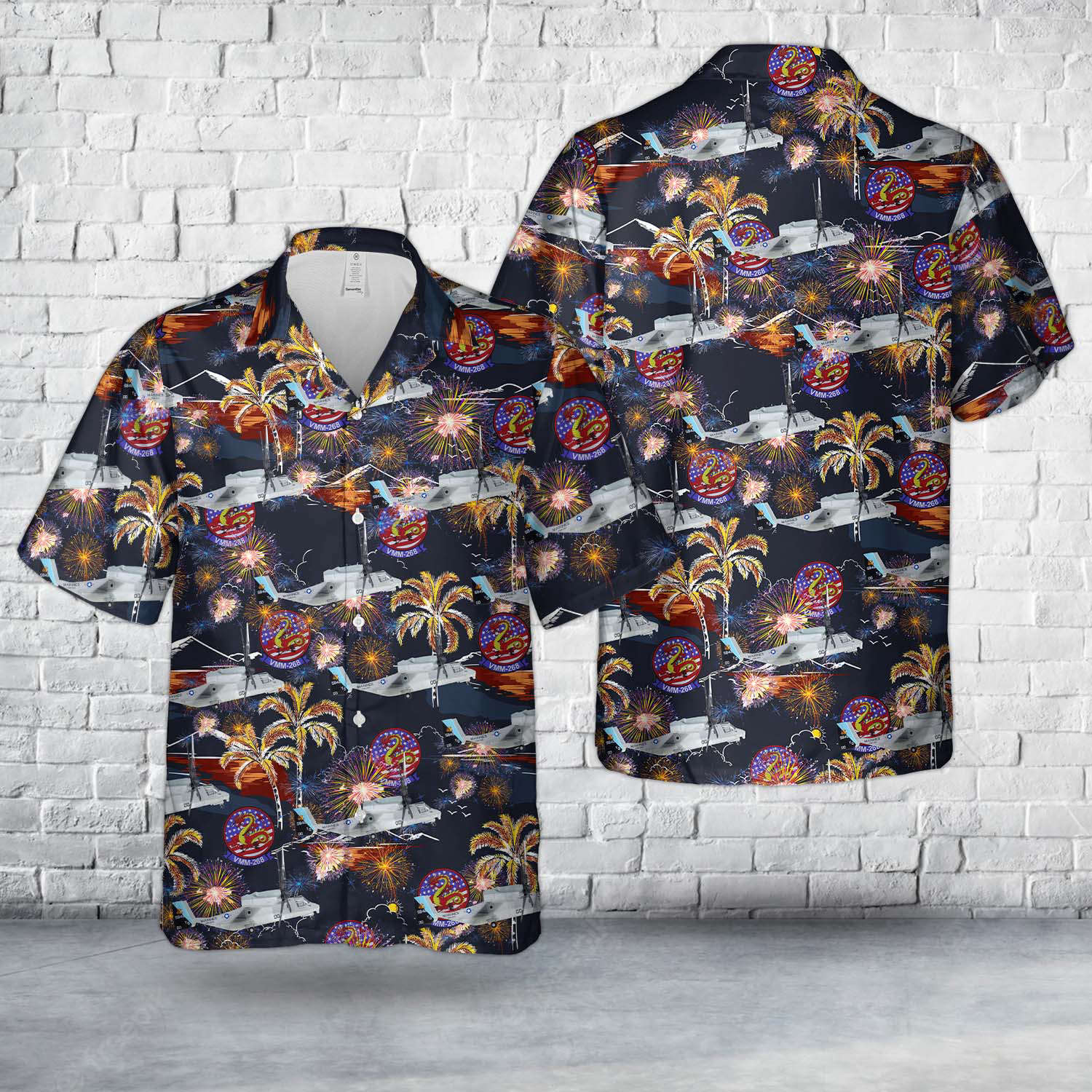 US Marine Corps VMM-268 MV-22B Osprey, 4th Of July Hawaiian Shirt Gift for Men Dad Father Gift for Men Dad Father