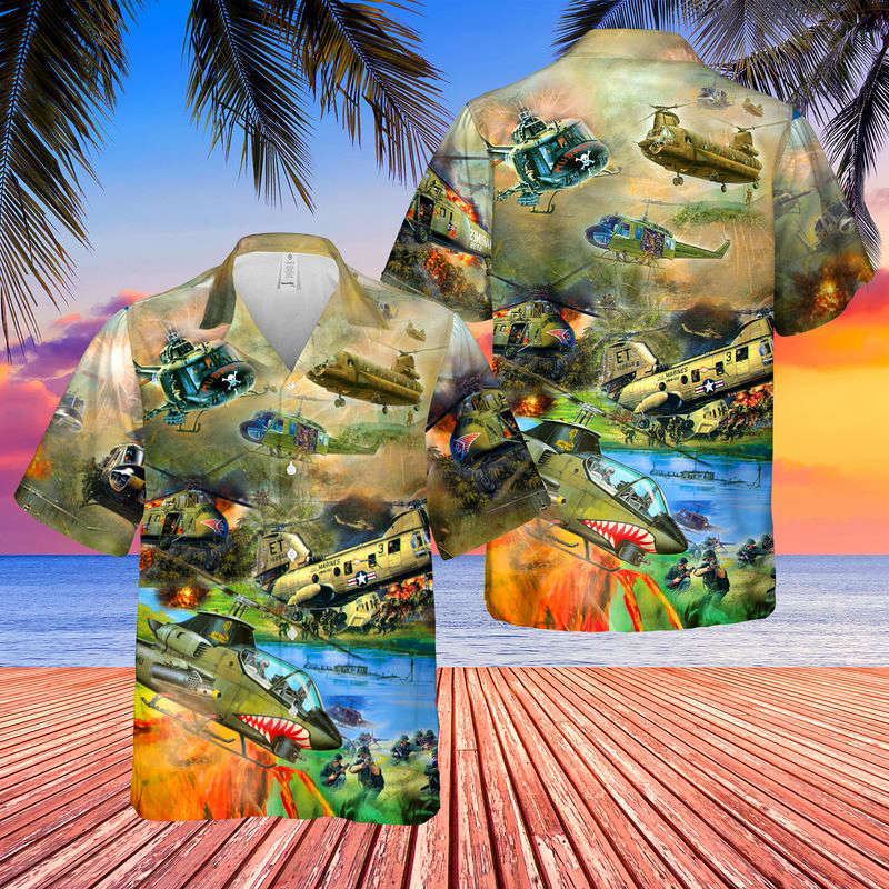USA Helicopters Hawaiian Shirt Gift for Men Dad Father Gift for Men Dad Father