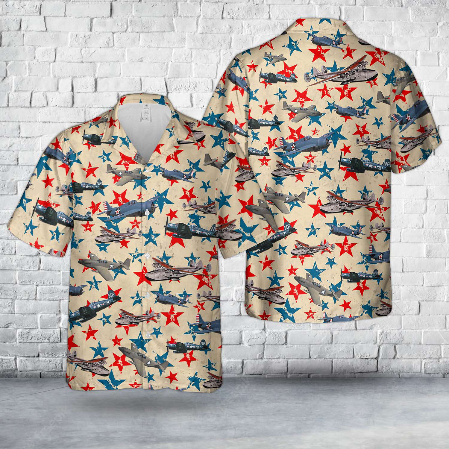 USA WWII Aircraft, 4th Of July Hawaiian Shirt Gift for Men Dad Father Gift for Men Dad Father