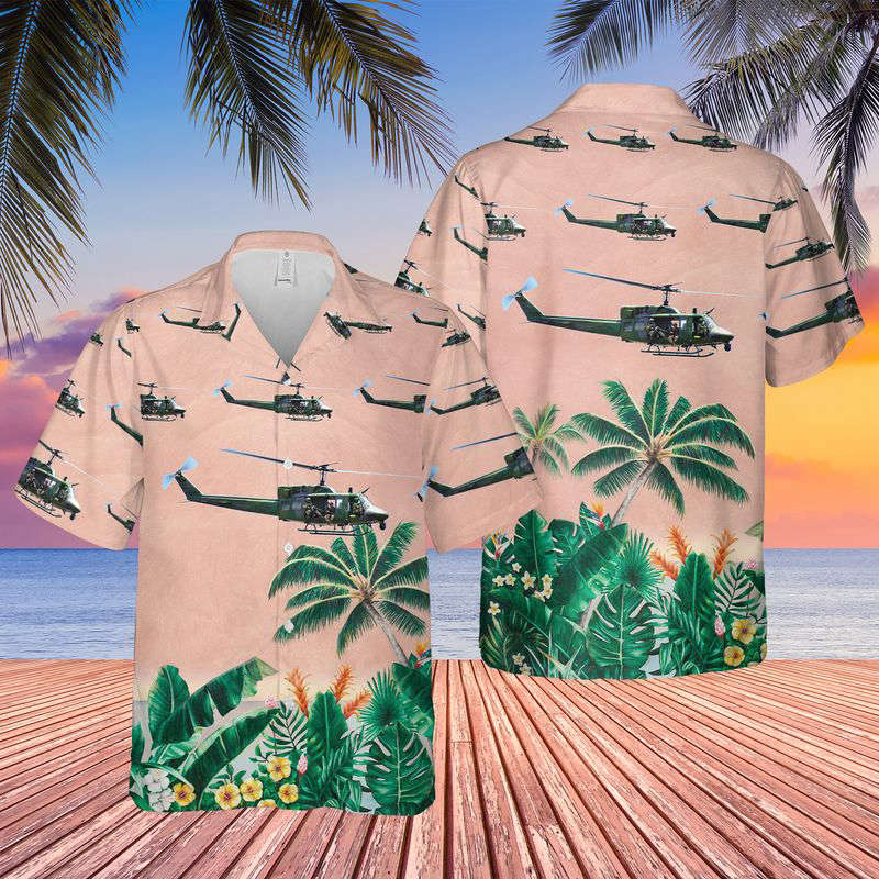 USAF 40th Helicopter Squadron Bell UH-1 Iroquois Hawaiian Shirt Gift for Men Dad Father Gift for Men Dad Father