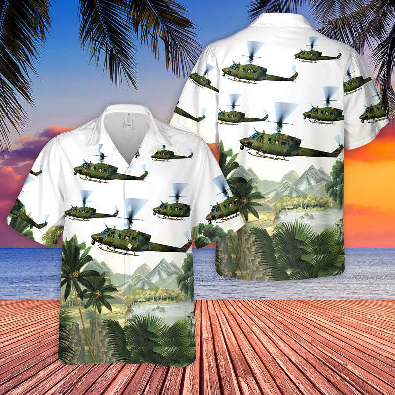 USAF 54th Helicopter Squadron Bell UH-1N Huey Helicopter Hawaiian Shirt Gift for Men Dad Father Gift for Men Dad Father