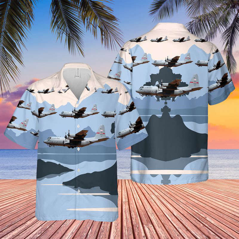 USAF Georgia Air National Guard 165th Airlift Wing C-130 Hercules Hawaiian Shirt Gift for Men Dad Father Gift for Men Dad Father