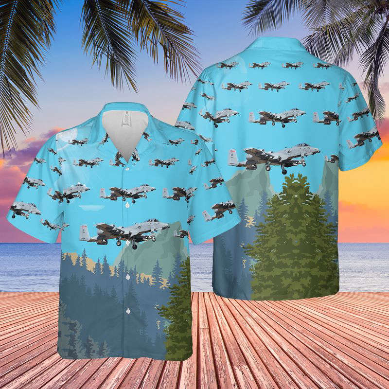 USAF Idaho Air National Guard 124th Fighter Wing A-10 Thunderbolt II Hawaiian Shirt Gift for Men Dad Father Gift for Men Dad Father