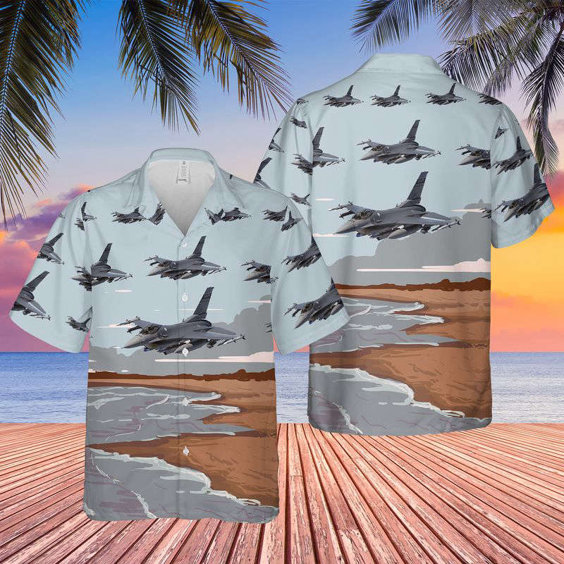 USAF South Carolina Air National Guard 157th Fighter Squadron F-16C Block 52 Fighting Falcon Hawaiian Shirt Gift for Men Dad Father Gift for Men Dad Father