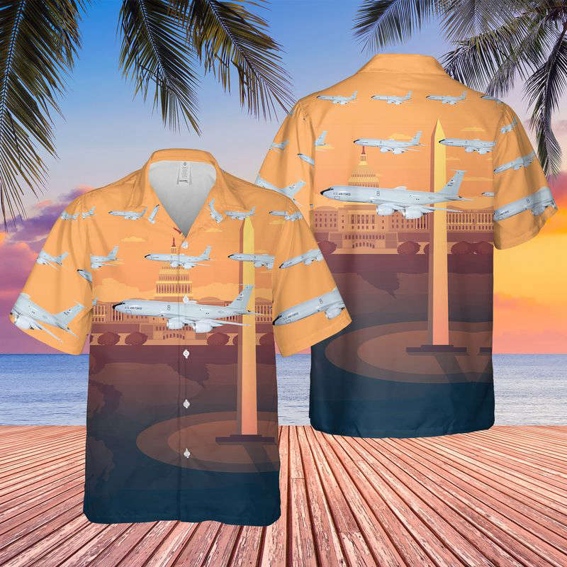 USAF Washington Air National Guard 116th Air Refueling Squadron KC-135R Stratotanker Hawaiian Shirt Gift for Men Dad Father Gift for Men Dad Father