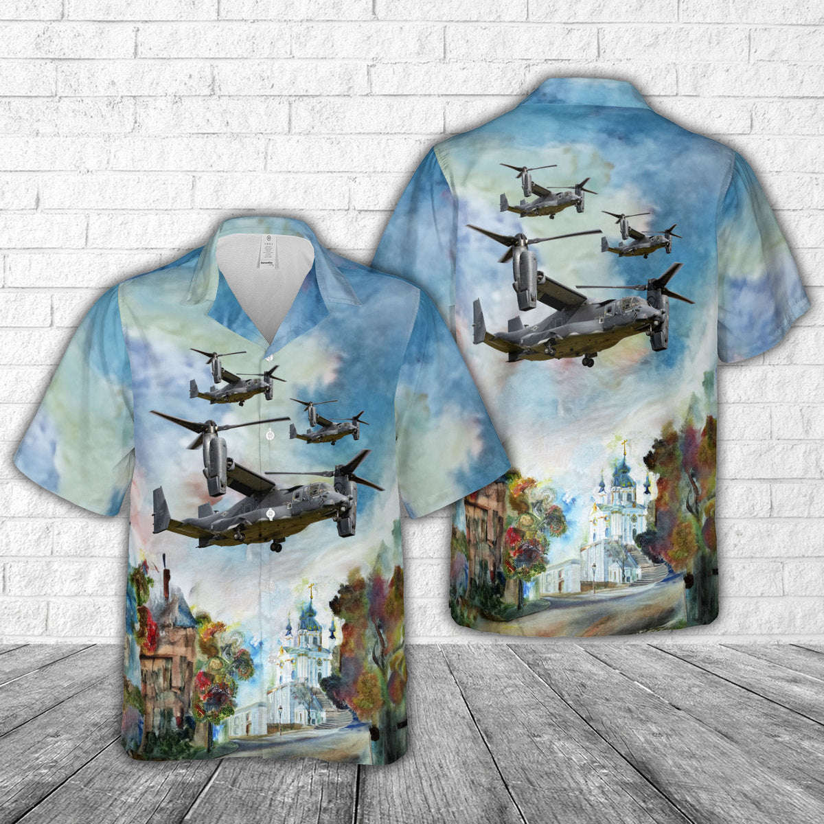 USAFE Bell Boeing CV-22B Osprey Hawaiian Shirt Gift for Men Dad Father Gift for Men Dad Father
